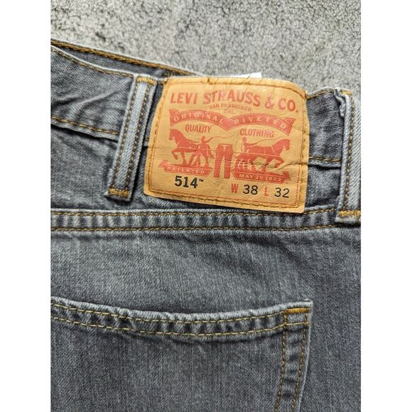 Levi's 514 Straight Leg Jeans Men's Size 38x32 Gray - Picture 13 of 14